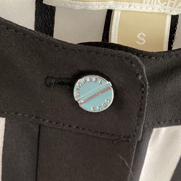 - MICHAEL Kors Black & White Blocked Long Line Small Tunic Houndstooth - Picture 4 of 6